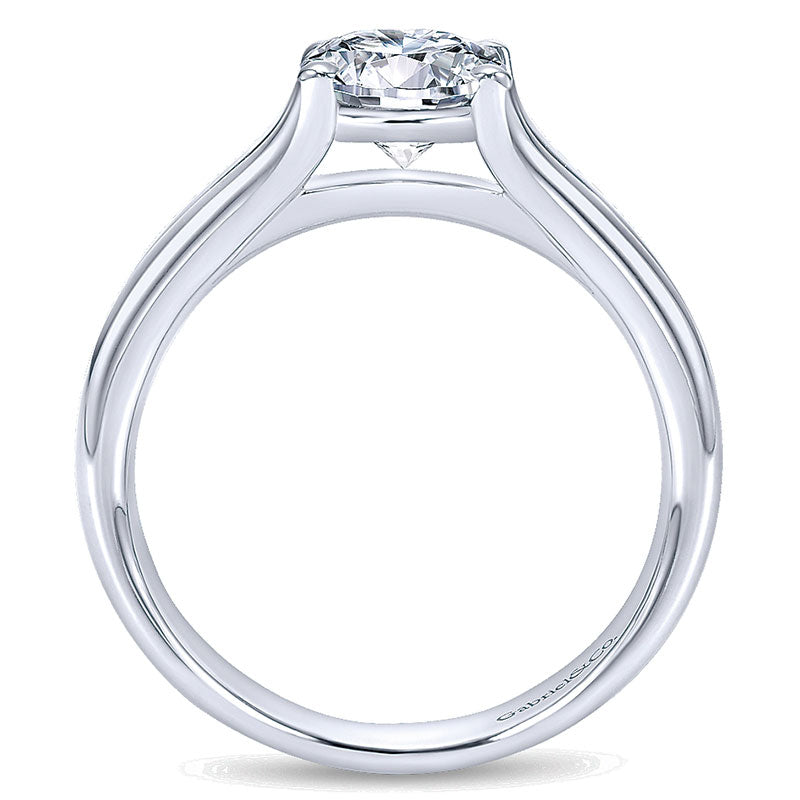 Engagement Ring 14k White Gold Solitaire