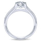 Engagement Ring 14k White Gold Solitaire