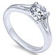 Engagement Ring 14k White Gold Solitaire