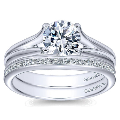 Engagement Ring 14k White Gold Solitaire
