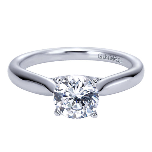 Engagement Ring 14k White Gold Solitaire