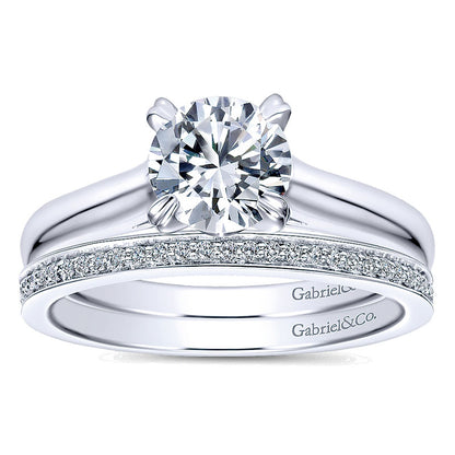 Engagement Ring 14k White Gold Solitaire