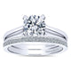 Engagement Ring 14k White Gold Solitaire