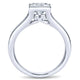 Engagement Ring 14k White Gold Solitaire