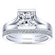 Engagement Ring 14k White Gold Solitaire
