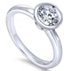 Engagement Ring 14k White Gold Solitaire