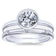 Engagement Ring 14k White Gold Solitaire