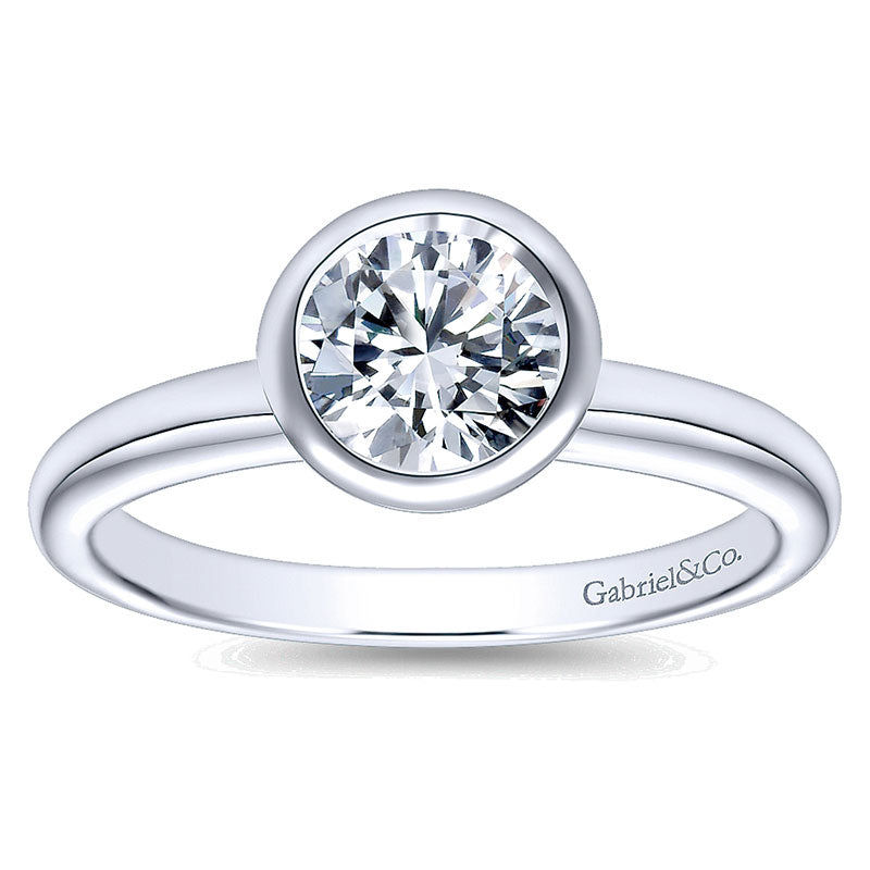 Engagement Ring 14k White Gold Solitaire