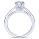 Engagement Ring 14k White Gold Solitaire