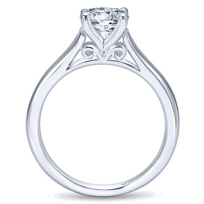 Engagement Ring 14k White Gold Solitaire