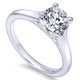 Engagement Ring 14k White Gold Solitaire