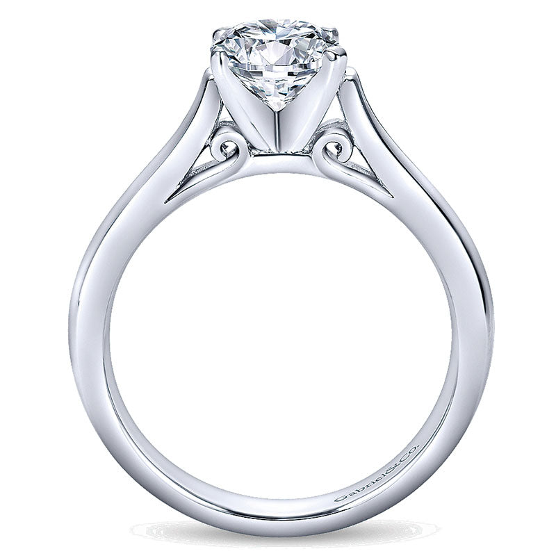 Engagement Ring 14k White Gold Solitaire