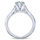 Engagement Ring 14k White Gold Solitaire