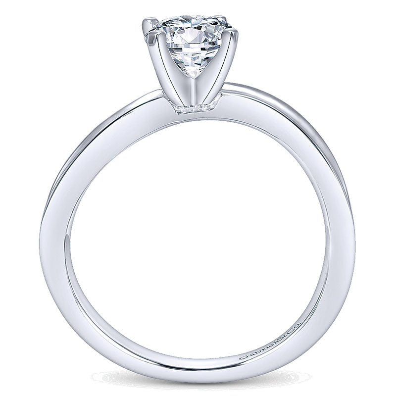 Engagement Ring 14k White Gold Solitaire