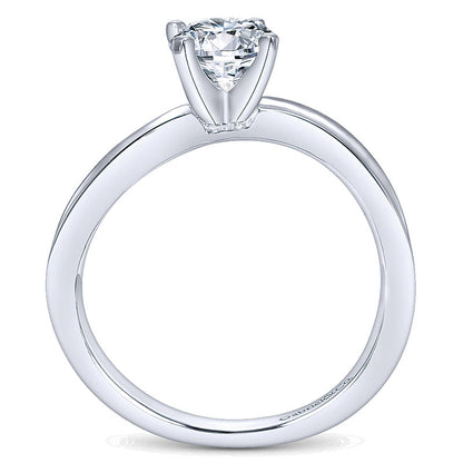 Engagement Ring 14k White Gold Solitaire