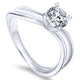 Engagement Ring 14k White Gold Solitaire