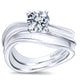 Engagement Ring 14k White Gold Solitaire