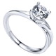 Engagement Ring 14k White Gold Solitaire