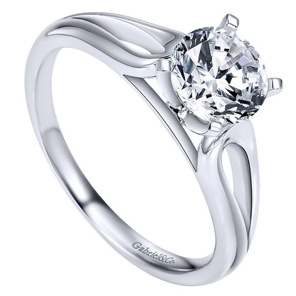 Engagement Ring 14k White Gold Solitaire