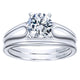 Engagement Ring 14k White Gold Solitaire