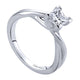 Engagement Ring 14k White Gold Solitaire