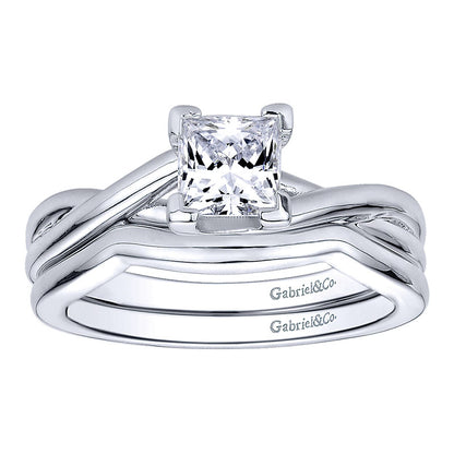 Engagement Ring 14k White Gold Solitaire