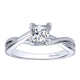 Engagement Ring 14k White Gold Solitaire