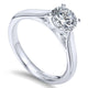 14K White Gold Solitaire Four Prong With Cathedral Setting 14K White Gold Engagement Ring ER6672W4Jj