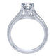 Engagement Ring 14k White Gold Split Shank