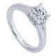 Engagement Ring 14k White Gold Split Shank