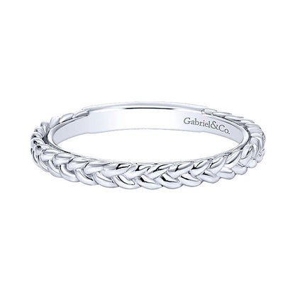 14k White Gold Stackable Ladies' Ring
