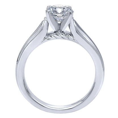 Engagement Ring 14k White Gold Straight