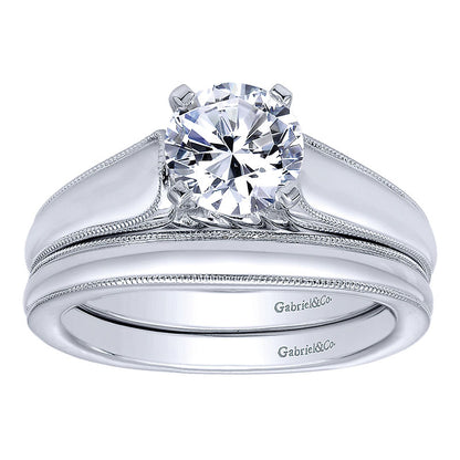 Engagement Ring 14k White Gold Straight