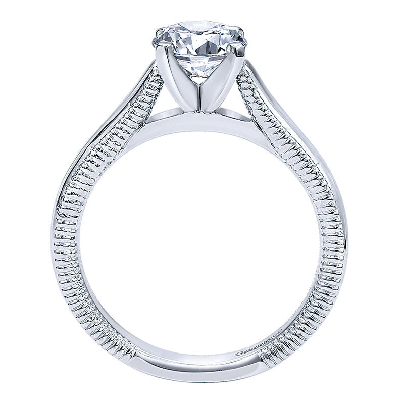 Engagement Ring 14k White Gold Straight