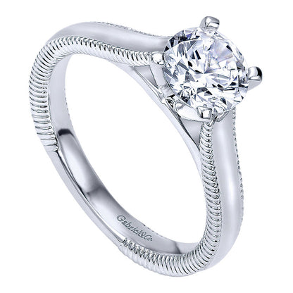 Engagement Ring 14k White Gold Straight