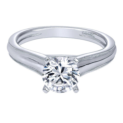 Engagement Ring 14k White Gold Straight