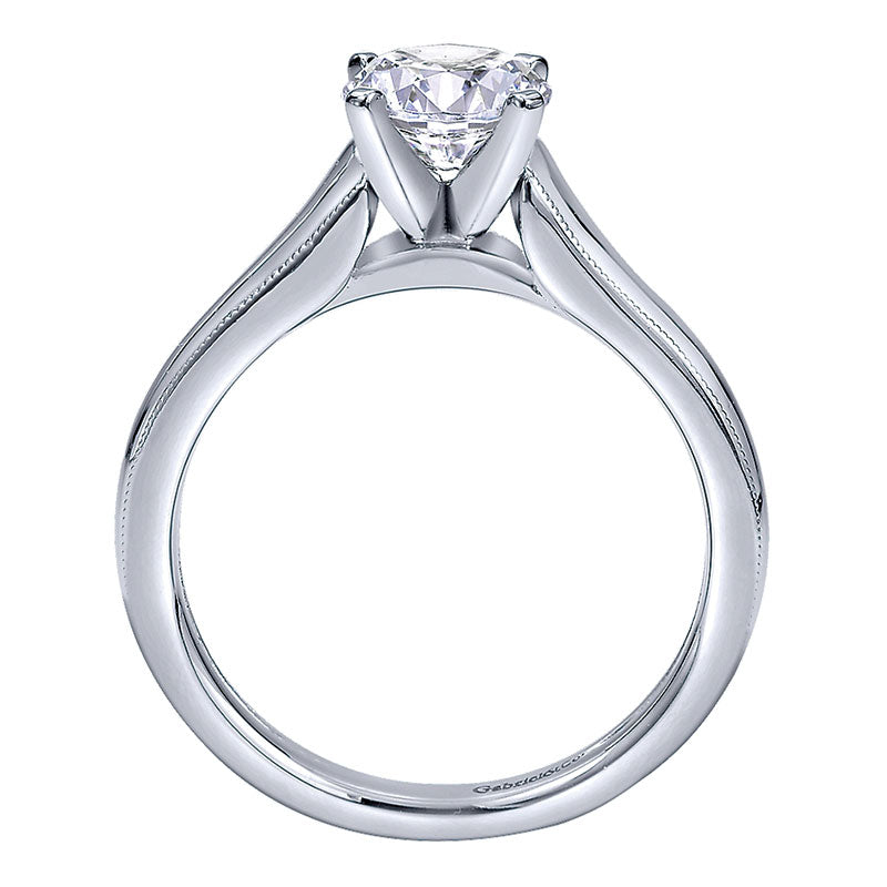 Engagement Ring 14k White Gold Straight