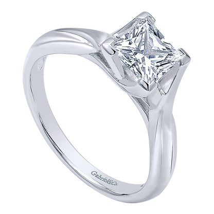Engagement Ring 14k White Gold Straight