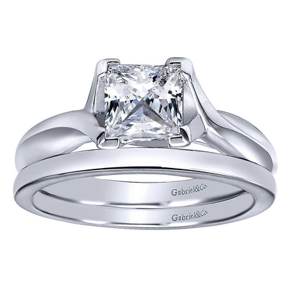 Engagement Ring 14k White Gold Straight