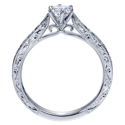 Engagement Ring 14k White Gold Straight