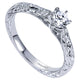 Engagement Ring 14k White Gold Straight