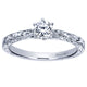 Engagement Ring 14k White Gold Straight