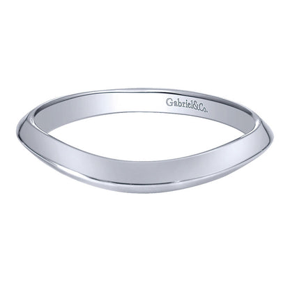 Wedding Band 14k White Gold Straight