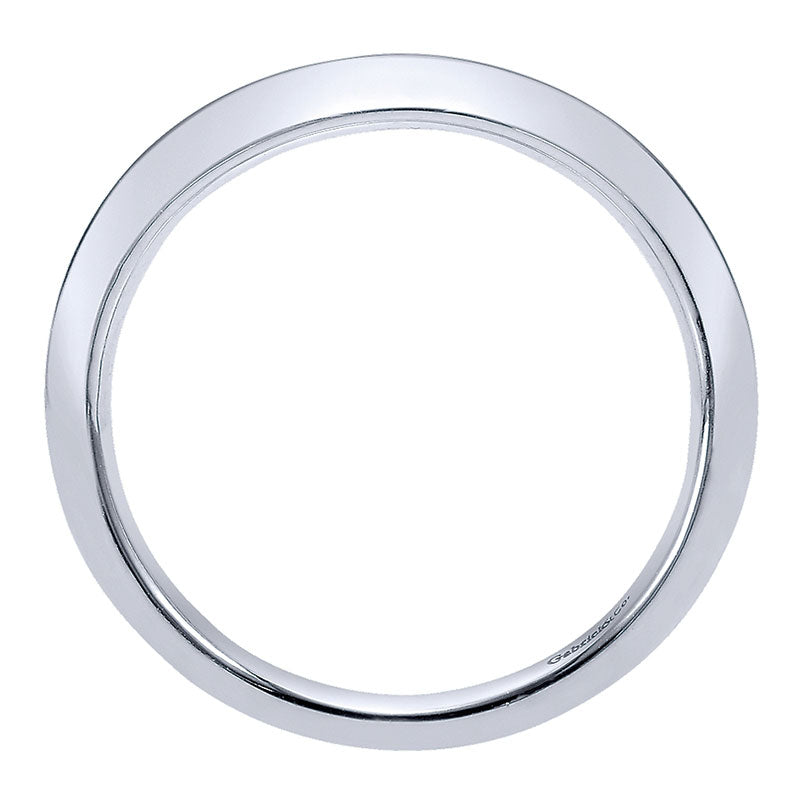 Wedding Band 14k White Gold Straight