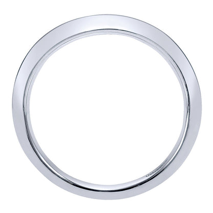 Wedding Band 14k White Gold Straight