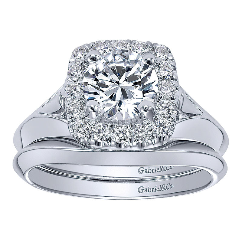 Wedding Band 14k White Gold Straight