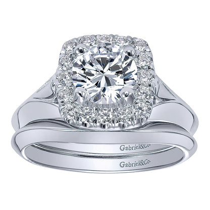 Wedding Band 14k White Gold Straight