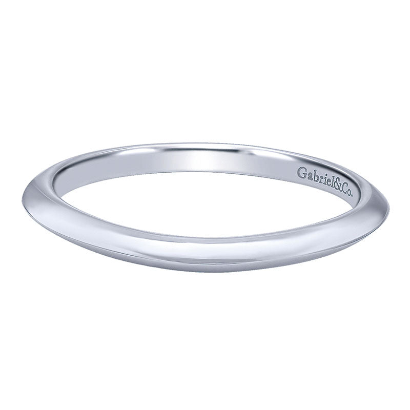 Wedding Band 14k White Gold Straight