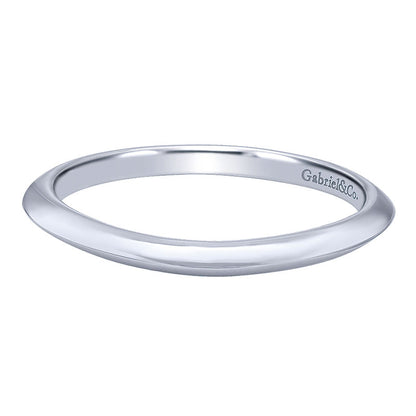 Wedding Band 14k White Gold Straight