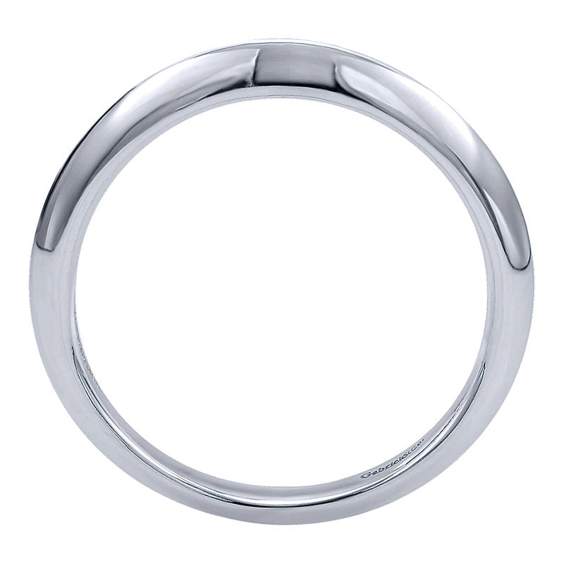 Wedding Band 14k White Gold Straight